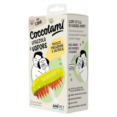 Coccolami – Spazzola a Vapore per Cani 3 in 1 | Pulisce, Massaggia e Districa