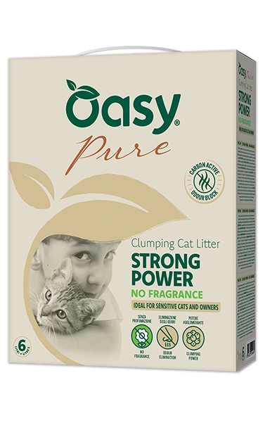 Confezione lettiera Oasy Pure Strong Power No Fragrance  - vista frontale

