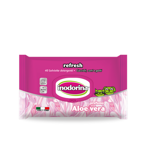 Inodorina Refresh 40 salviette - Profumazione Aloe Vera