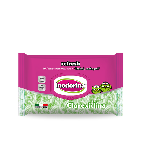 Inodorina Refresh 40 salviette - con Clorexidina