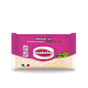 Inodorina Refresh Bio 30 salviette - Profumazione Delicata 100% cotone