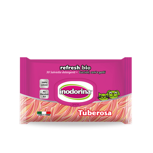 Inodorina Refresh Bio 30 salviette - Profumazione Tube Rosa 100% Cotone