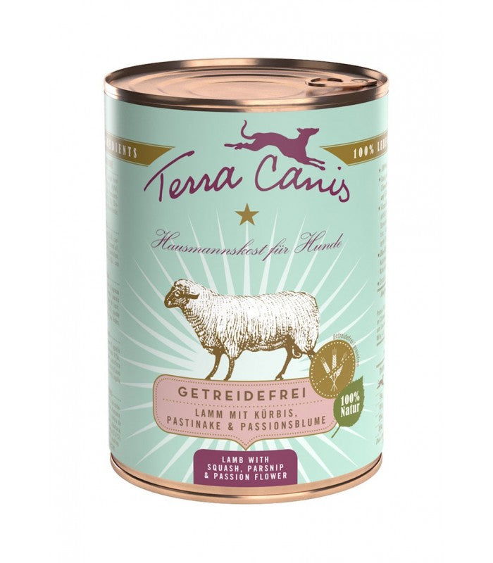 Terra Canis Grain Free agnello con zucca, pastinaca e passiflora 400 gr