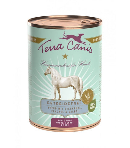 Terra Canis Grain Free Cavallo con rapa gialla, finocchio e salvia 400 gr